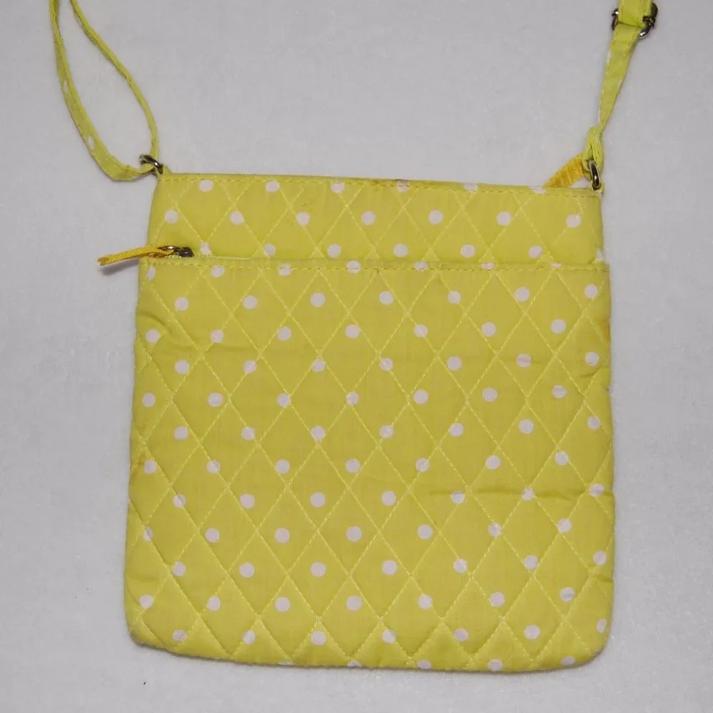 Crossbody Quilted Fabric Lightweight Bag, 8" Wide x 8" Tall - Picture 2 of 6